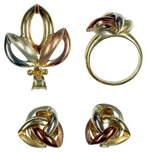 Necklaces without Gems Ornamental tri-colour ... 