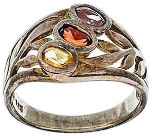 Gemmed Rings Decorative ladies finger ring ... 