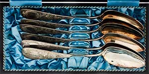 Silverware Set from six menu spoons of the ... 
