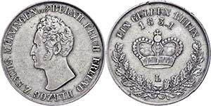 Sachsen-Meiningen Gulden, 1831, Bernhard II. ... 