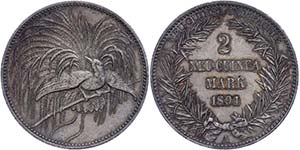 Münzen der deutschen Kolonien Neuguinea, 2 ... 