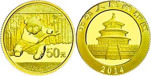 China Volksrepublik 50 Yuan, Gold, 2014, ... 