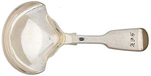 Silverware Serving spoon made of silver with ... 