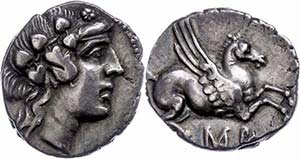 Korkyra Drachme (4,76g), ca. 229-48 v. Chr. ... 