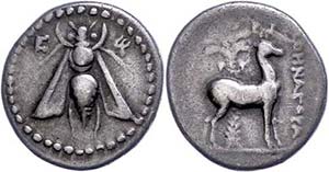 Ionien Ephesos, Drachme (3,96g), 202-133 v. ... 