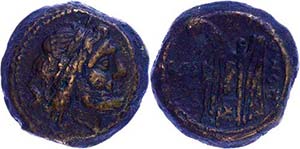 Coins Roman Republic Æ semis to 211 (26 mm, ... 
