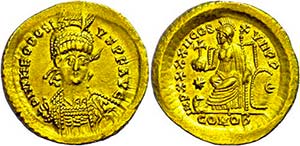Coins Roman Imperial Period Theodosius II., ... 