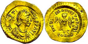 Coins Byzantium Justinus I., 518-527, ... 