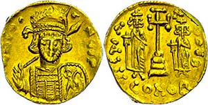 Münzen Byzanz Constantinus IV. Pogonatus ... 