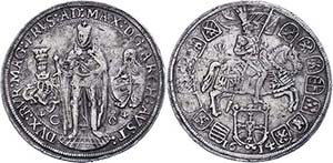 Münzen Deutscher Orden 1/2 Taler, 1614, ... 