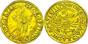  Ducat, 1587, Georg Friedrich from Ansbach, ... 