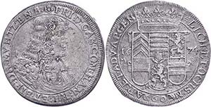Hanau-Lichtenberg County 60 kreuzer, 1674, ... 