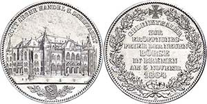 Bremen Silver medal (memorial thaler), 1864, ... 