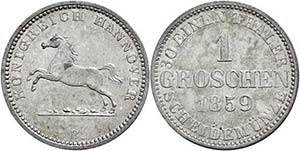 Hanover 1 Groschen, 1859, PPC's 149, J. ... 
