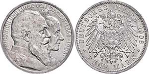 Baden 5 Mark, 1906, Friedrich I., to the ... 