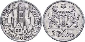 Coins German Areas 5 Guilder, 1927, St. ... 