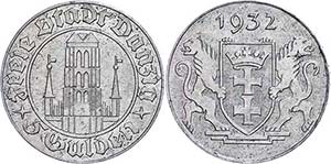 Coins German Areas 5 Guilder, 1932, St. ... 