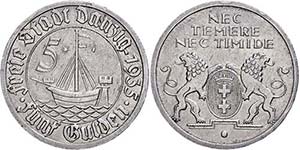 Coins German Areas 5 Guilder, 1935, cog, ... 