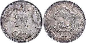 Münzen der deutschen Kolonien DOA, 1 Rupie, ... 