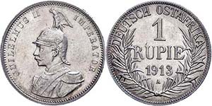 Coins German Colonies DOA, 1 Rupee, 1913, A, ... 