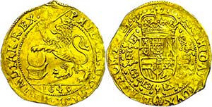 Belgium Tournai, Lion dor (5, 53 g), 1649, ... 