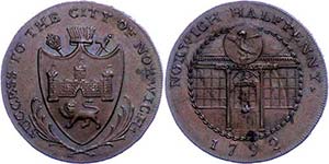 Great Britain Norwich, 1/2 penny, 1792, D&H ... 