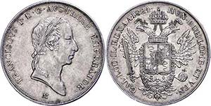 Old Austria Coins until 1918 Scudo, 1824, ... 
