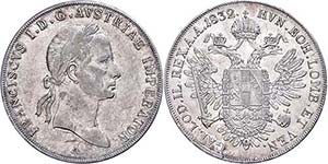 Old Austria Coins until 1918 Thaler, 1832, ... 