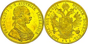 Old Austria Coins until 1918 4 ducat, 1914, ... 