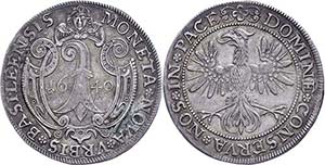 Schweiz Basel, Taler, 1640, HMZ 2-78q, kl. ... 