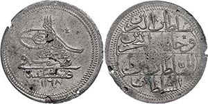 Coins of the Osman Empire Kurus (23, 59 g), ... 
