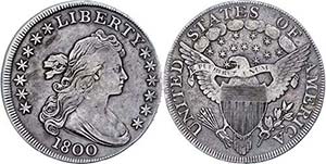 Coins USA 1 Dollar, 1800, Philadelphia, two ... 