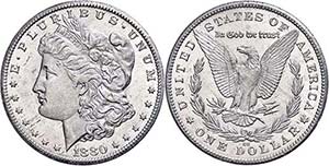 Coins USA Dollar, 1880, carson city, KM 110, ... 