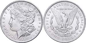 Coins USA Dollar, 1890, Philadelphia, KM ... 