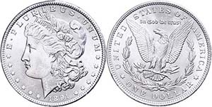 Coins USA Dollar, 1891, Philadelphia, KM ... 