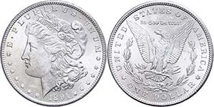 Coins USA Dollar, 1891, San Francisco, KM ... 