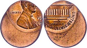USA 1 Cent, 198(?), Abraham Lincoln, Denver, ... 