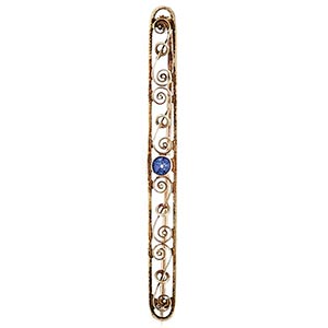 Gemmed Brooches Dainty brooch with floral ... 