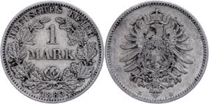 Kleinmünzen 1871-1922 1 Mark, 1883, kleiner ... 