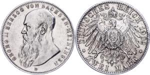 Saxony-Meiningen 2 Mark, 1902, Georg II., ... 