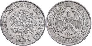Coins Weimar Republic 5 Reichmark, 1928, E, ... 