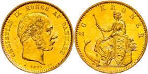 Denmark 20 coronas, Gold, 1873, Christian ... 