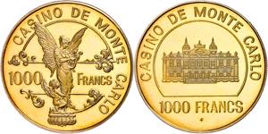 Monaco Chip to 1000 Franc, Gold, 1979, ... 