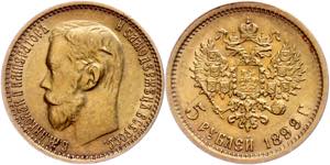 Russian Empire until 1917 5 Rouble, Gold, ... 