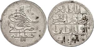 Turkey Piastre, 1773 (1187 AH), Abdul Hamid ... 