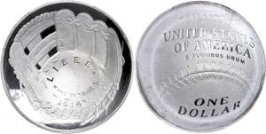 Coins USA 1 Dollar, 2014, P, baseball Hall ... 