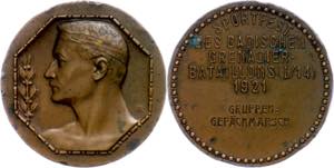 Medallions Germany after 1900 Baden, bronze ... 