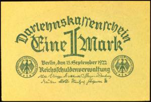 Deutsche Reichsbanknoten 1874-1945 1 Mark, ... 