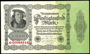 Deutsche Reichsbanknoten 1874-1945 5.000 ... 