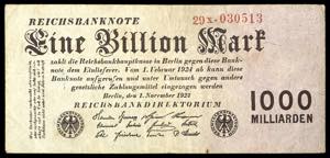 Deutsche Reichsbanknoten 1874-1945 1 Bio ... 